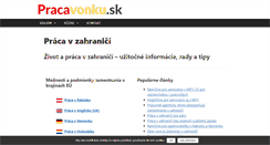 Desktop Screenshot of pracavonku.sk