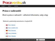 Tablet Screenshot of pracavonku.sk